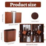 Premium 15-Inch Backgammon Set with Leather Case