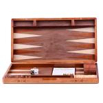 Classic Wooden Backgammon Set with Checkers Pieces