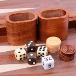 Classic Wooden Backgammon Set with Checkers Pieces