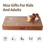Classic Wooden Backgammon Set with Checkers Pieces