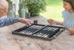 Deluxe 18” Backgammon Game with Felt Interior