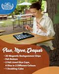 Magnetic Travel Backgammon Set with Leatherette Case