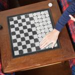 Backgammon Checkers Set - 30 Black & White Chips