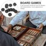 Backgammon Checkers Set - 30 Black & White Chips