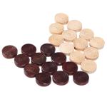 24-Piece Solid Wood Backgammon Checker Set