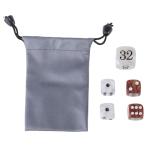 Elegant Acrylic Backgammon Dice Set with Pearl Finish