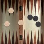Wooden Backgammon Pieces Set with Dice, 30pcs