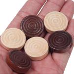 24-Piece Solid Wood Backgammon Checker Set