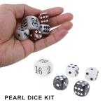 Elegant Acrylic Backgammon Dice Set with Pearl Finish
