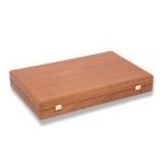 Mahogany Backgammon Set with Accessories - 19x12 Inch