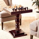 Mahogany Game Table, 27.58" x 22.06" x 22.06