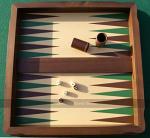 Italfama Luxury Beech Chess and Backgammon Table