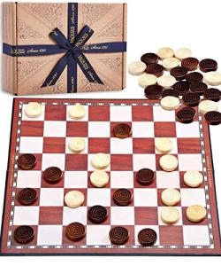 Jaques of London 12" Foldable Checkers and Draughts