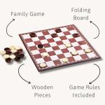 Jaques of London 12" Foldable Checkers and Draughts