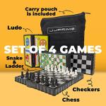 Magnetic Travel Board Games Set: Chess & More