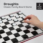 DIVCHI 14" Foldable Checkers and Draughts Game