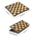 Fixget 2-in-1 Wooden Chess and Checkers Set