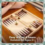 Toyrific 3-in-1 Wooden Chess, Draughts, Backgammon Set