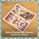 Toyrific 3-in-1 Wooden Chess, Draughts, Backgammon Set