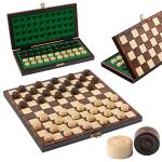 Travel Draughts Checkers Set with Folding Board