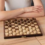 Travel Draughts Checkers Set with Folding Board