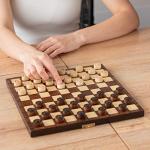 Travel Draughts Checkers Set with Folding Board