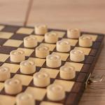 Travel Draughts Checkers Set with Folding Board