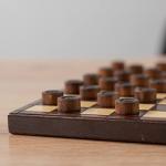 Travel Draughts Checkers Set with Folding Board