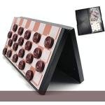 Magnetic Wooden Checkers and Chess Set