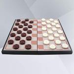Magnetic Wooden Checkers and Chess Set
