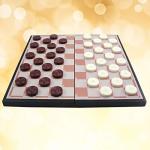 Magnetic Wooden Checkers and Chess Set