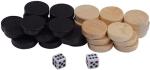Two-Tone Chess and Checkers Game Pieces Set