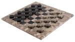 Oceanic & Black Marble Checkers Board Game Set
