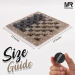 Oceanic & Black Marble Checkers Board Game Set