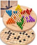 Jaques of London Wooden Chinese Checkers & Go Game
