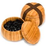 Bamboo Reversible Go Game Set with Stones