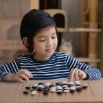Bamboo Reversible Go Game Set with Stones