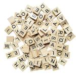 100 Wooden Scrabble Tiles A-Z for Crafts