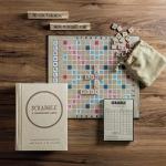 Scrabble Vintage Bookshelf Edition with Wooden Tiles