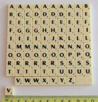 Mini Letter Tiles Set - 100 Ivory Scrabble Tiles