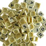 Mini Letter Tiles Set - 100 Ivory Scrabble Tiles