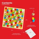 Bigjigs Toys Classic Snakes and Ladders Game