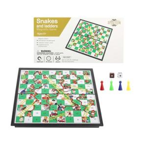 ZUNIPLEX Magnetic Snakes & Ladders Board Game