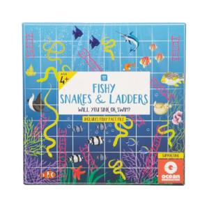 Fish Themed Snakes and Ladders Game for Kids