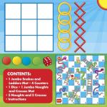 Abeec Jumbo Outdoor Snakes and Ladders & Noughts Game