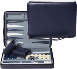 Magnetic Travel Backgammon Set with Leatherette Case