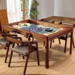 BKTSUNAMI Solid Wood Game Table for 4–6 Players