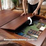 BKTSUNAMI Solid Wood Game Table for 4–6 Players