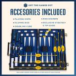 Top Backgammon Set - Classic 15" Game Case