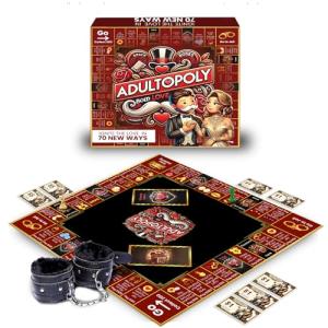 Naughty Adultopoly Board Game with Handcuffs